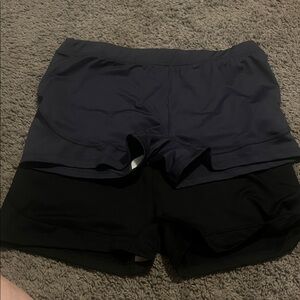 BCG Women's Athletic Shorts in Navy and Black Volleyball Shorts